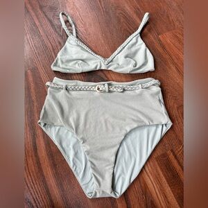 Revel Rey High Waist Top Bikini Medium Top Large Bottoms Bathing Swim Suit